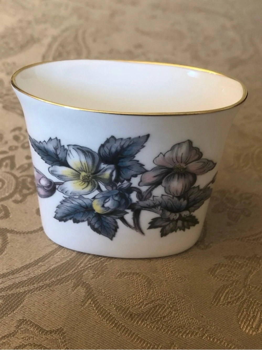 Vintage Royal Worcester Fine Bone China Toothpick Holder & Trinket Dish